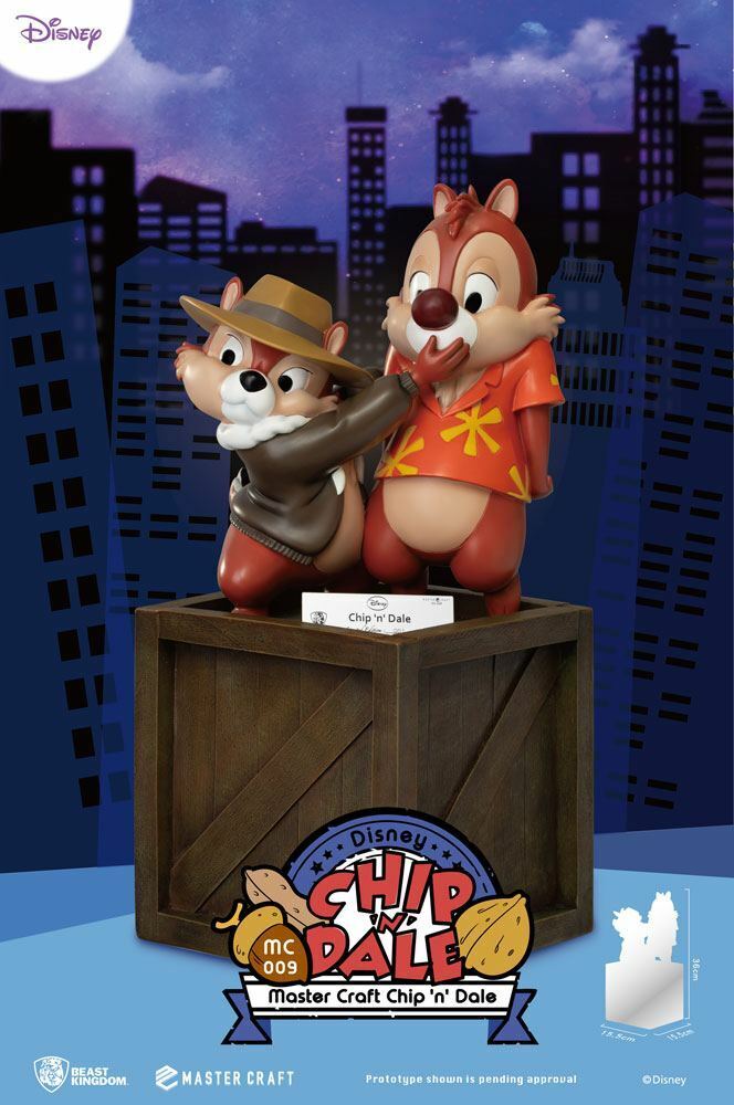 CHIP 'N DALE - Cip & Ciop Rescue Rangers Master Craft Statue Beast Kingdom