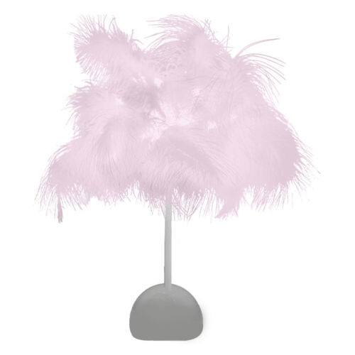Modern Nordic Feather Light Romantic Atmosphere Lamp Bedside Decor (Pink) - Photo 1/9