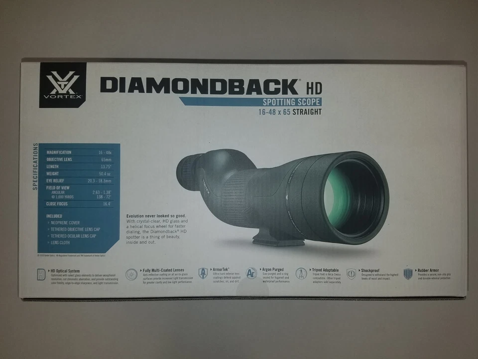 *1-Pack* Vortex DiamondBack HD Spotting Scope 16-48x & 65 Lens Diameter DS-65S - Image 2 of 2