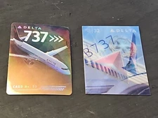 2015 Delta Pilot Trading Card #32 B737-800 Lenticular & 737-900ER #53 2022 Lot