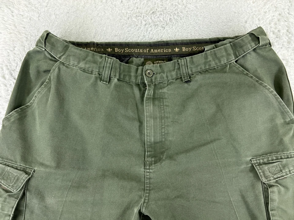 Boy Scouts Pants Adult 38 Green Classic Cargo Convertible Uniform Pant 38x26 - Image 4 of 4