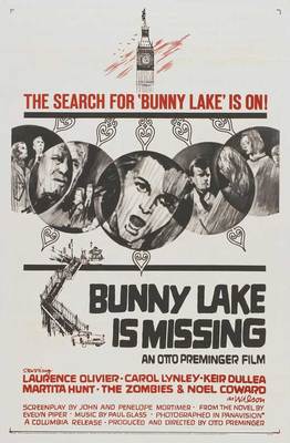 BUNNY LAKE IS MISSING Movie POSTER 27x40 B Keir Dullea Carol Lynley Lucie