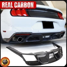 For Ford Mustang EcoBoost GT 18-2023 Real Carbon Fiber Rear Bumper Diffuser Lip