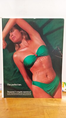 TANQUERAY  PRINT AD. THE PERFECT TAN PRINT AD  11 X 8.5.   s4
