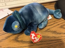 Rare Ty Beanie Baby Rainbow Chameleon 10