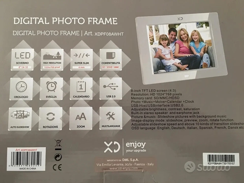 XD Enjoy Cornice Fotografica Digitale 8" - Immagine 4 di 4