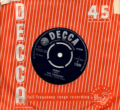 The Tornados:Robot/Life on Venus:UK Decca:1963