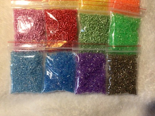 Großhandel 240g Zylinder kleine Glasperlen Kostenloser Versand 12 Farben Webstuhl Ziegel Kunst - Bild 4 von 7