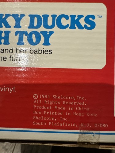 Rare Vintage Classic Vinyl Toys 1985 Shelcore Lucky Ducks Bath Toy - Picture 3 of 5