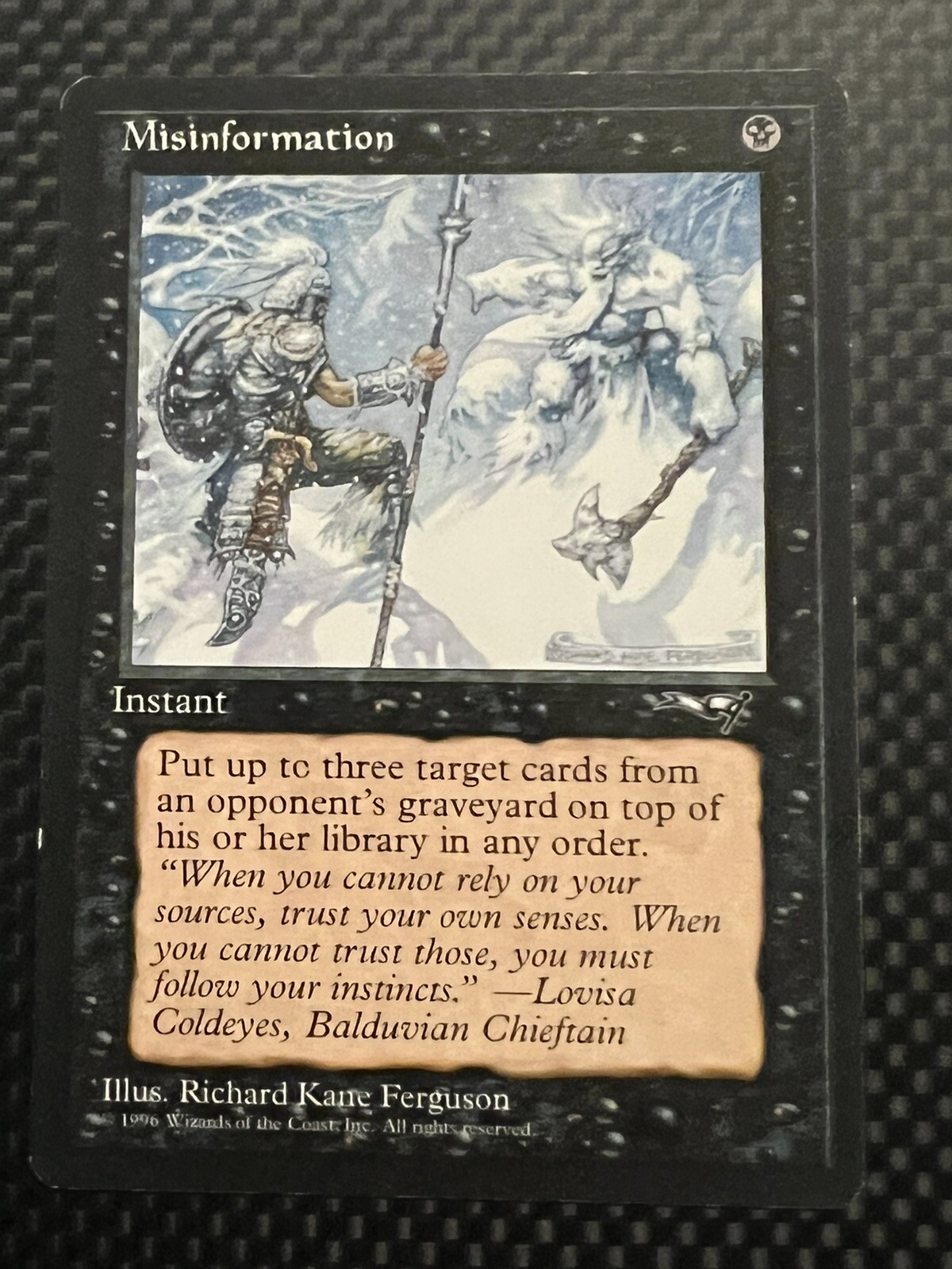 Misinformation, MTG Alliances (1996) Uncommon Black Instant NM+