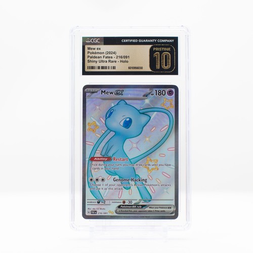 Pokemon Mew ex Holo #216 Shiny Ultra Rare Paldean Fates - CGC 10 PRISTINE - Picture 2 of 4