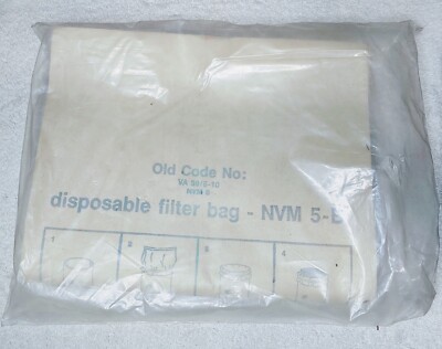 Numatic Hepa-Flo High Efficiency Filter Bags X 10 NVM 5-B NVM-6 New Genuine