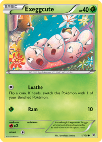 1x Exeggcute 1/108 XY Roaring Skies Pokemon TCG Card NM | eBay