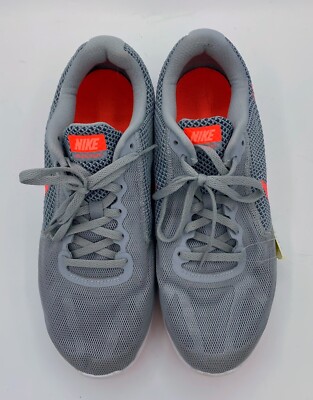 nike grey orange running shoes