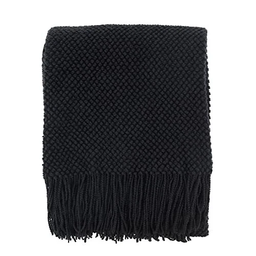  Farmhouse Couch Sofa Throw Blanket for Bedroom Living Room Black Dot - Image 2 of 4