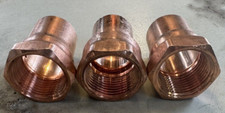 3 Pack 1 in. Sweat x FPT NPT Lead Free Pipe Adapter 1" Copper - Pro Fitting