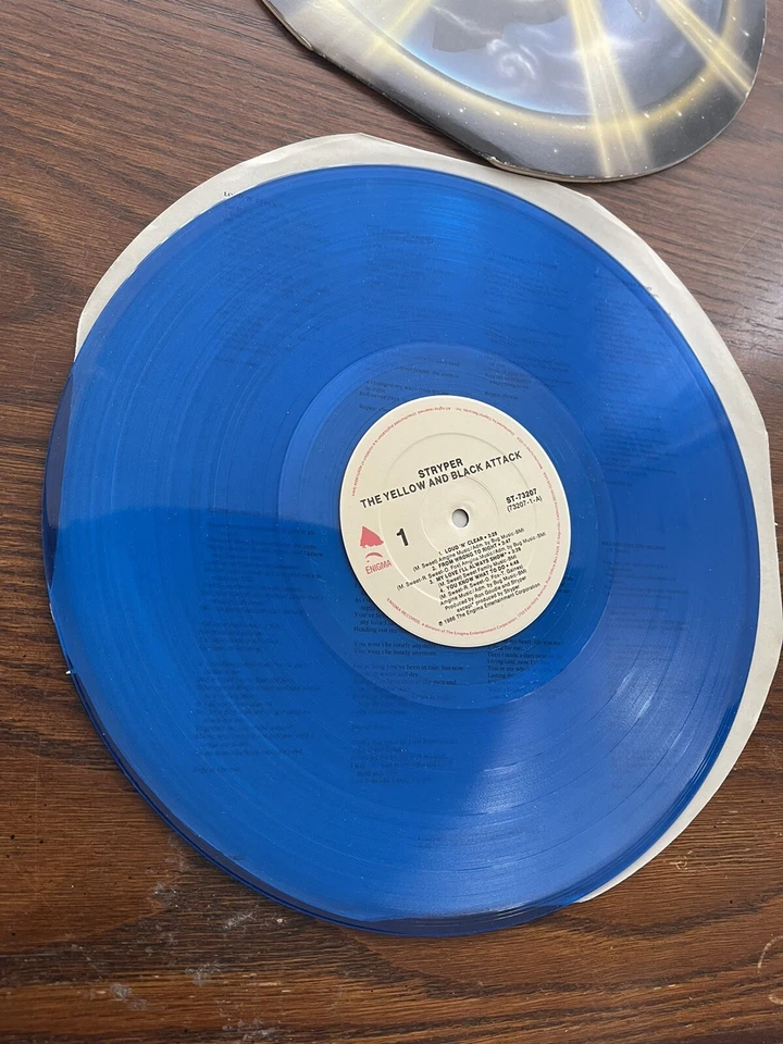 Stryper - The Yellow And Black Attack - 1986 Limited Ed Blue Color Vinyl (NM) - Image 2 of 4