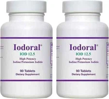 Iodoral IOD-12.5 180 Tablets  2 BOTTLES 90 Tablets EA. - Thyroid Support  02/27