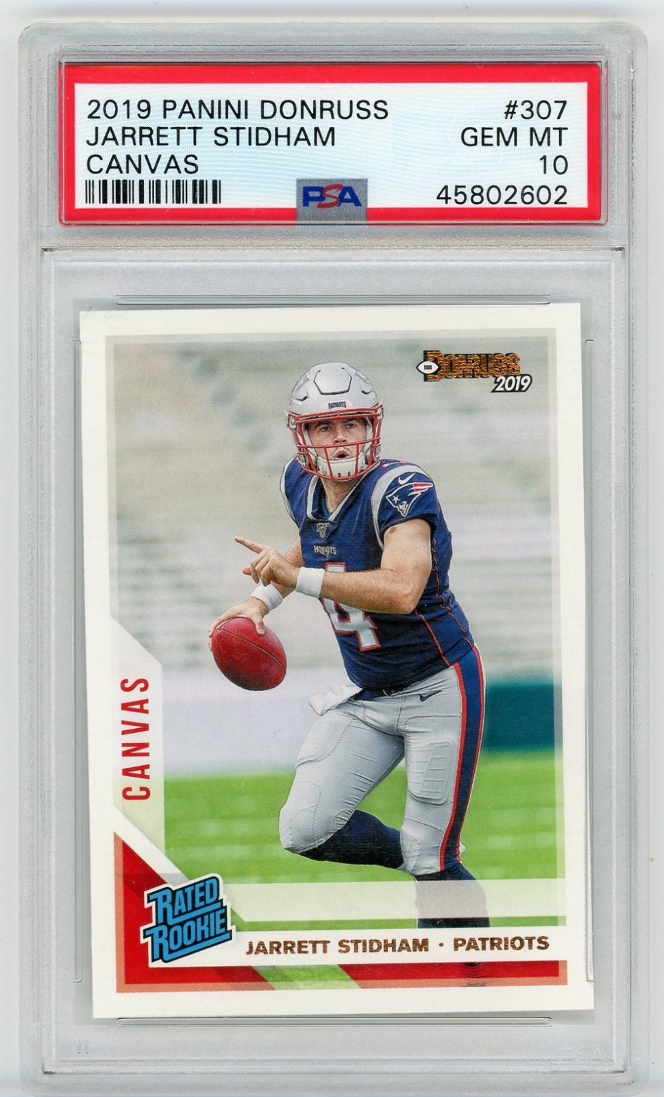 Jarrett Stidham Panini Donruss #307 Canvas