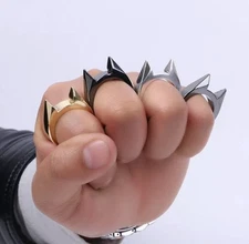 Brass/Titanium Defense Ring Em 6PCS 2Gold, 2Black and 2Silver size 9 $24.99