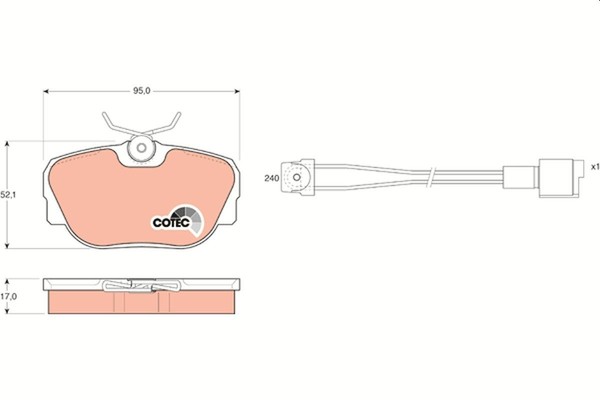 TRW BremsbelÄGe Bremsbelagsatz Vorne Passend FüR BMW 3ER E30 Z1-image