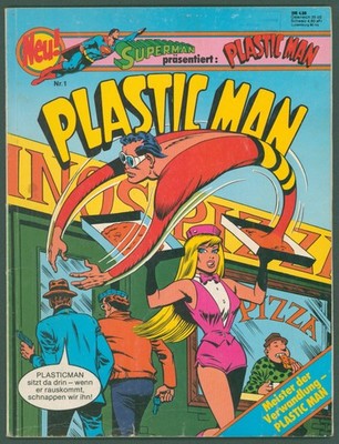 Superman präsentiert PLASTIC MAN # 1  DC  Ehapa Album 1981  mit Sammelmarke  Z2-