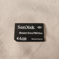 Sandisk 4Gb Memory Stick Pro Duo Magic Gate Memory Card Black PSP