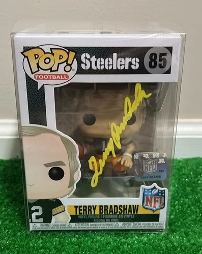 🔥 Terry Bradshaw Signed Autographed Pittsburgh Steelers Funko Pop #85 - Beckett