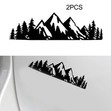 2 Autoaufkleber Schnee Berge Bäume Design Vinyl Styling Logo für Trunk