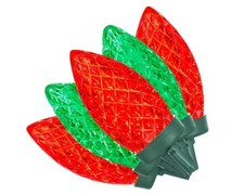 HOME ACCENTS HOLIDAY 1011028253 100CT RED/GREEN FACETED C9 LED 65'