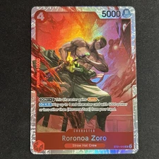 Roronoa Zoro ST21-015 - One Piece TCG Starter Deck EX: Gear 5 SR Foil NM