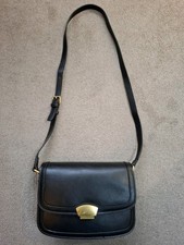 MNG Mango Black Faux Leather Crossbody Handbag