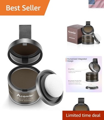 Natural-Looking Dark Brown Hair Powder for Root Cover Up & Bald Spot Concealment