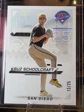 2025 Panini Prospect Edition Kruz Schoolcraft /25 San Diego Prospect SSP #24