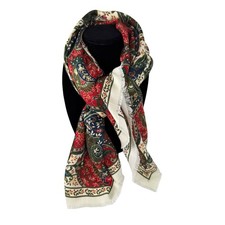 Compagnie Internationale Express Vintage Paisley Scarf 100 Wool Made in Italy