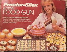 VINTAGE Proctor Silex Electric Cookie Press Gun Shooter Food Decorator Complete 