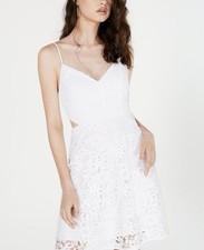Guess Mini Lace Cocktail Party Dress With Side Cutouts Size 10