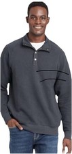 Goodfellow  Co Quilted Snap Pullover Sweatshirt Men  s XL Dark Gray
