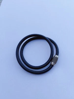 Bracelet En Cuir Noir Et Fermoir En Argent 925 Thomas Sabo - Photo 1/4