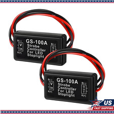 Gs-100a Led Brake Light Flasher Module 2pcs 12-16v Strobe Controller Tail Stop Gs-100a Led Brake Light Flasher Module 2pcs 12-16v Strobe Controller Tail Stop