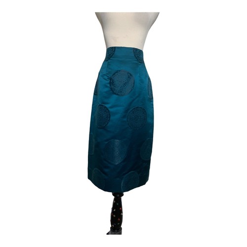 Tuta giacca gonna verde acqua sartoriale ispirazione asiatica vintage anni 80 taglia small - Foto 7 di 12