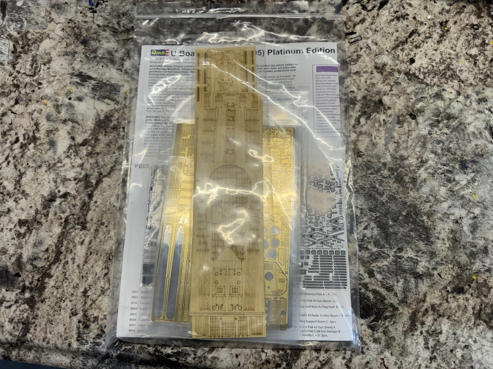 Revell Photo Etched and Wood Detail Kit U Boot Type IXC Late U505 Set 1/72 Scale - Image 3 of 4