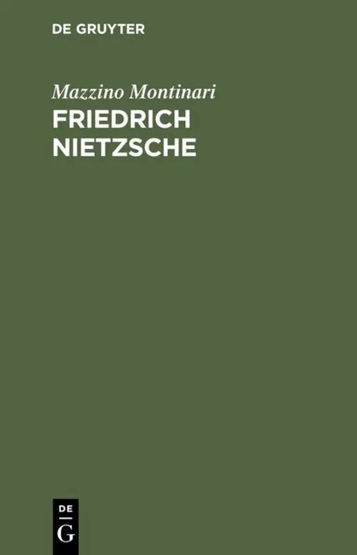 Mazzino Montinari | Friedrich Nietzsche | Buch | Deutsch (1991) | XIV - Mazzino Montinari