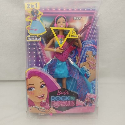 Doll Barbie Rock 'N Royals ERIKA 2-in-1 Princess Rock Star CKB58 Transform New