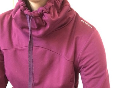 Quechua Women's Purple Long Sleeve High Neck Pullover Activewear Top