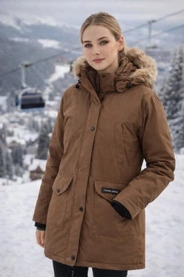 Women Canada Goose Vintage Down Jacket Brown M - Bild 1 von 4