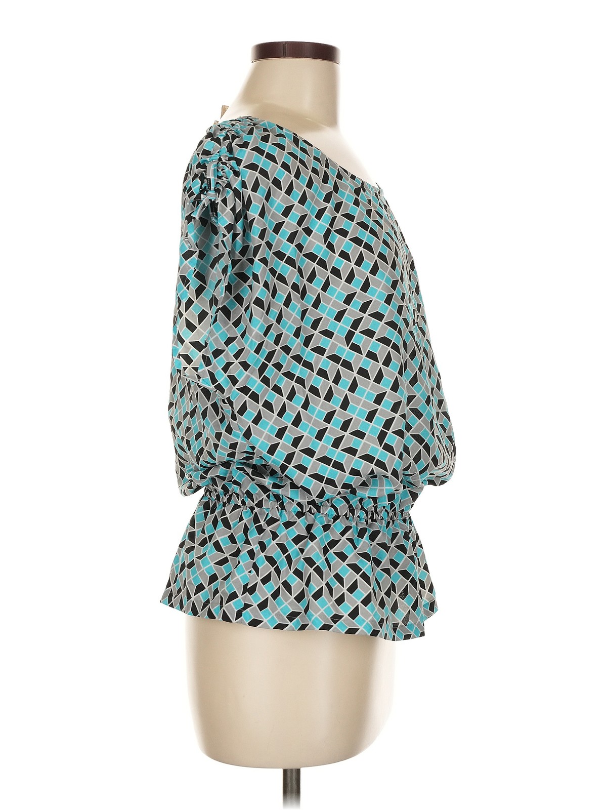 MICHAEL Michael Kors Women Green Short Sleeve Blouse M thumbnail 3