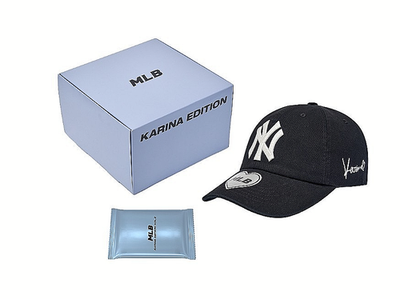 MLB Korea x Karina Signature Unstructured Ball Cap Black NY Logo