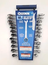 *NEW* Quinn 100 Tooth Metric Ratcheting Combination Wrench Set, 12-Piece #7756