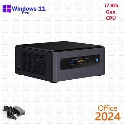 Intel NUC Mini PC NUC8i7BEH Core i7-8559U 16GB 256SSD Windows 11